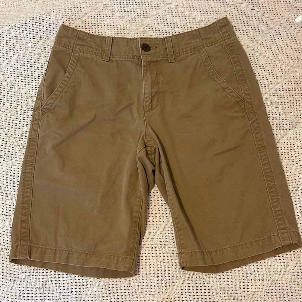 URBAN Pipeline Flat-Front Classic Length men’s khaki shorts